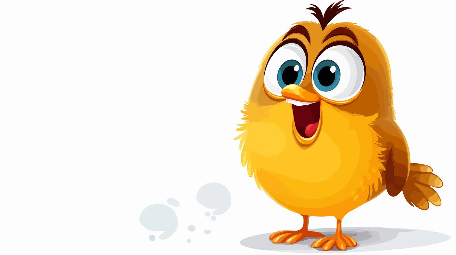 Cheerful Bird with Speech Bubble Vector — free download from Dotvec