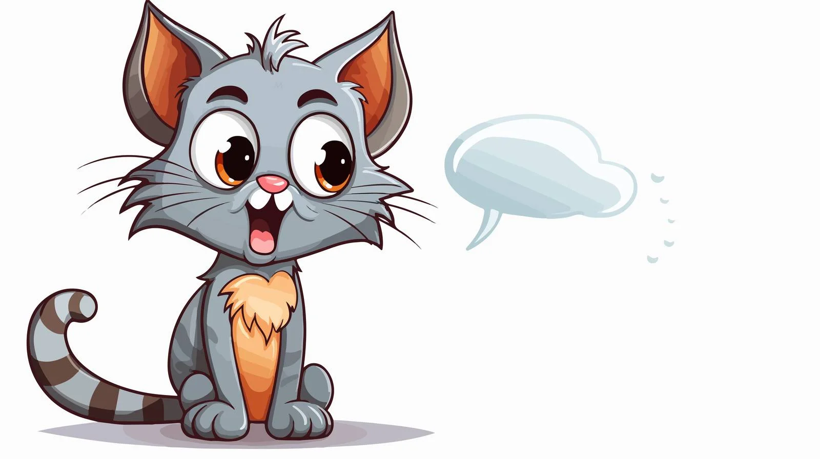 Funny Cartoon Cat Speech Bubble Illustration — free download from Dotvec