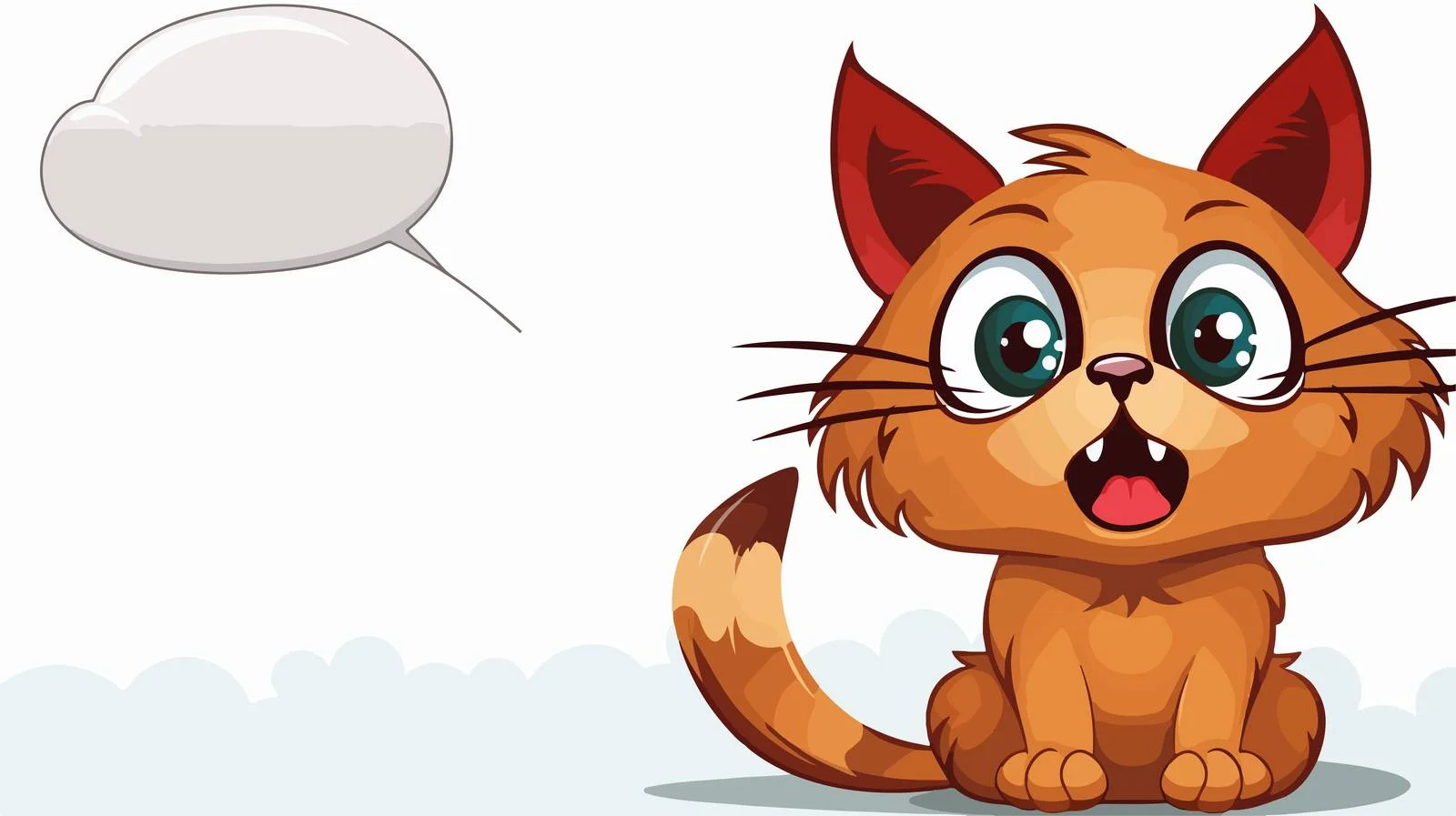 Whimsical Cat Speech Bubble Illustration — free download from Dotvec