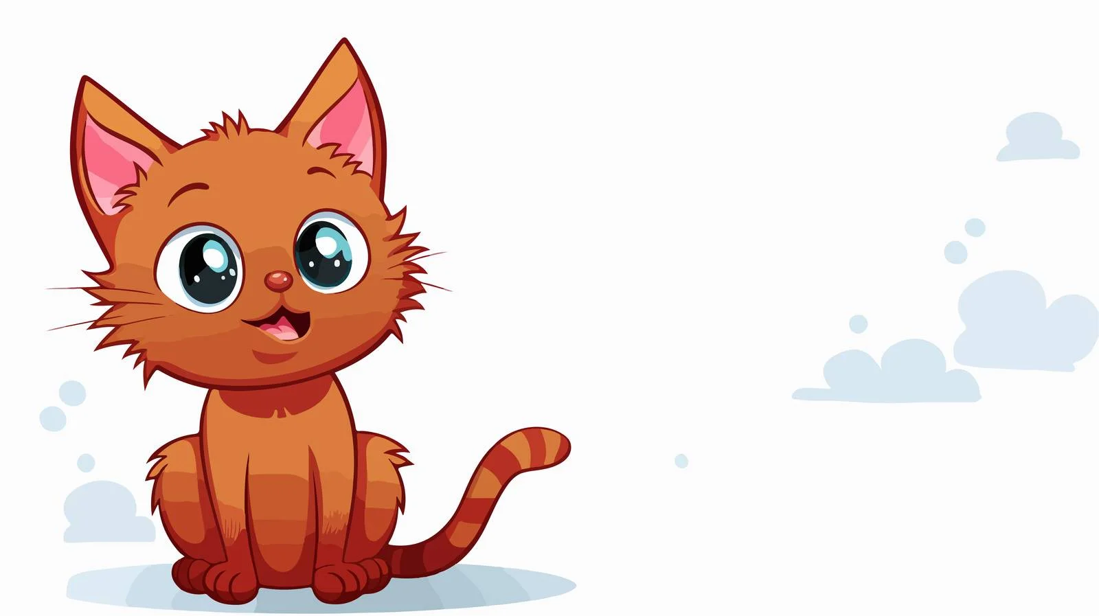 Playful Cartoon Cat with Speech Bubble — free download from Dotvec
