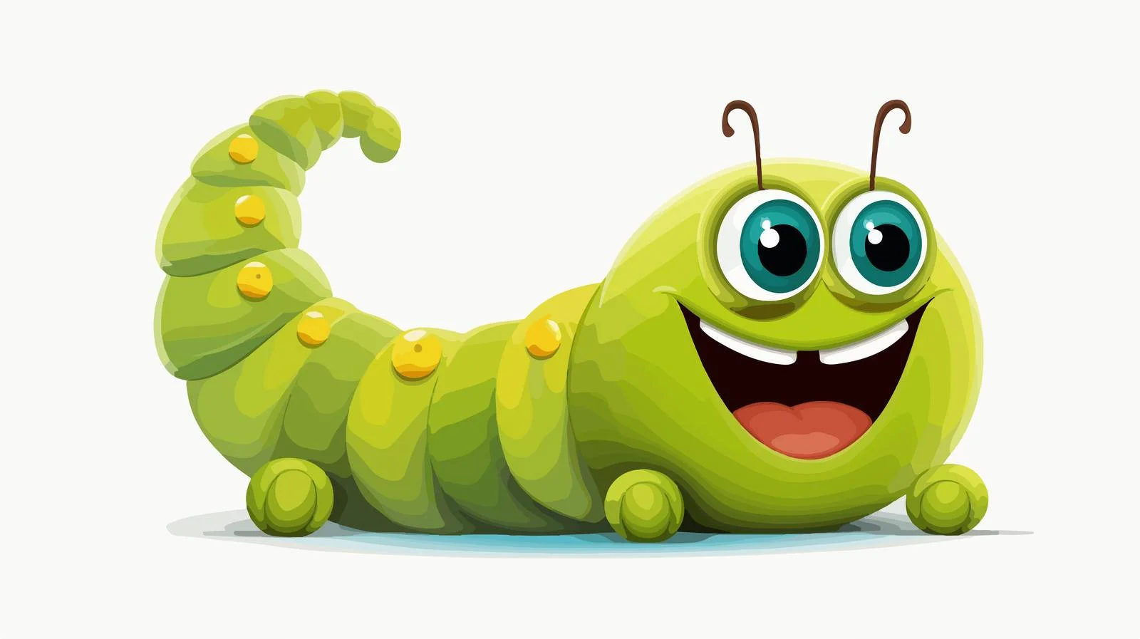 Playful Cartoon Caterpillar Illustration — free download from Dotvec