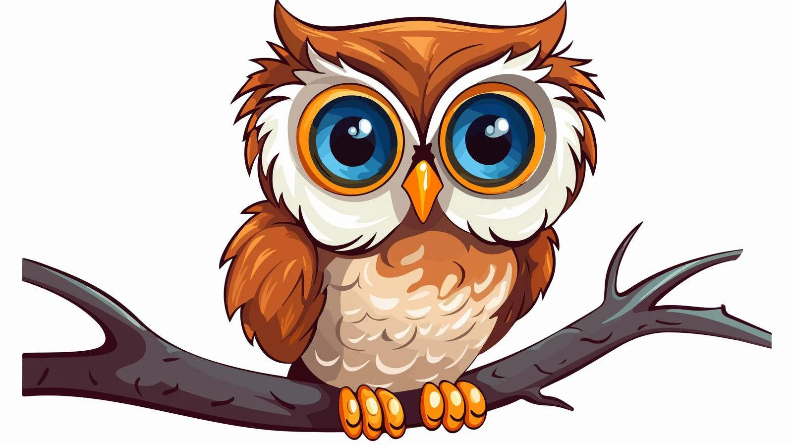 Adorable Cartoon Owl Illustration — free download from Dotvec