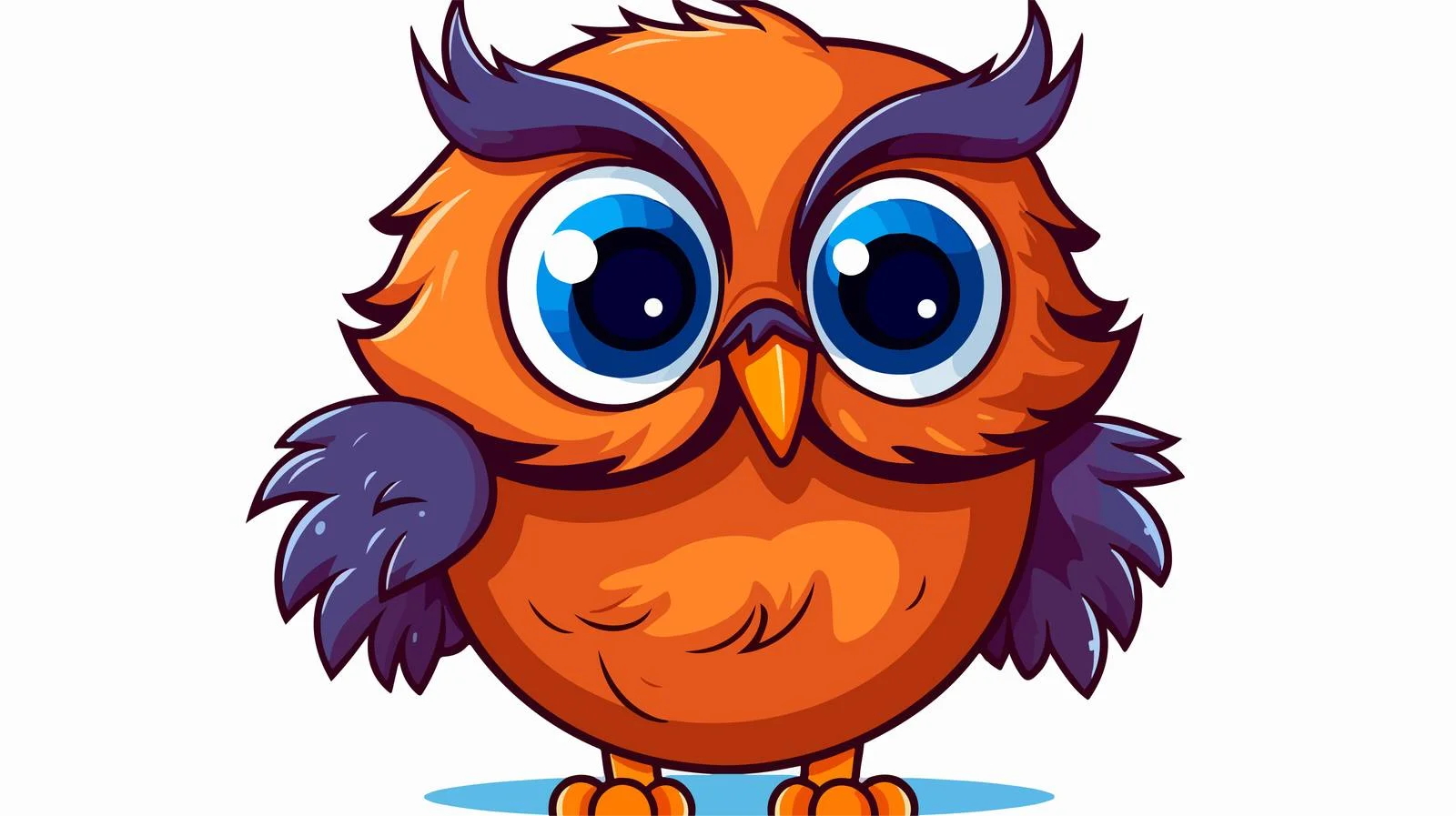 Whimsical Owl Cartoon Vector Illustration — free download from Dotvec