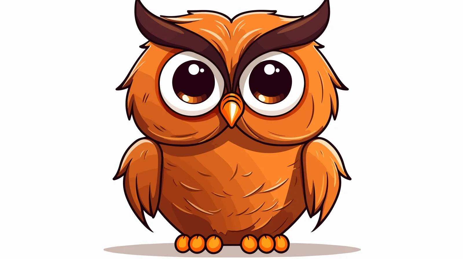 Whimsical Owl Cartoon Vector Illustration — free download from Dotvec