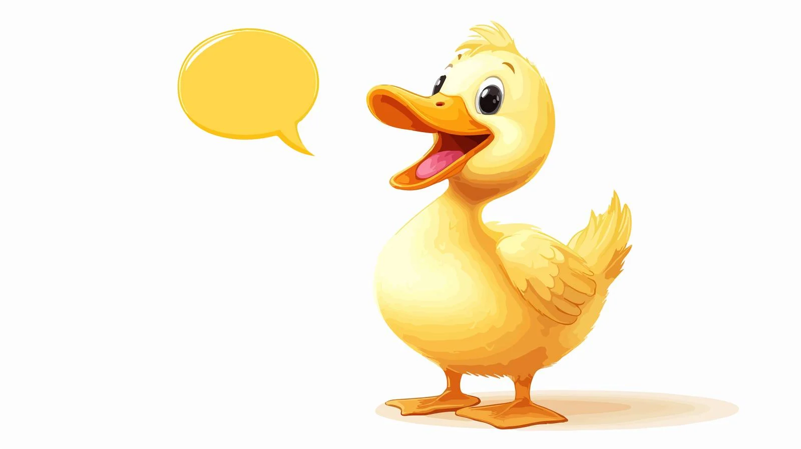 Funny Cartoon Duck Speech Bubble Vector — free download from Dotvec