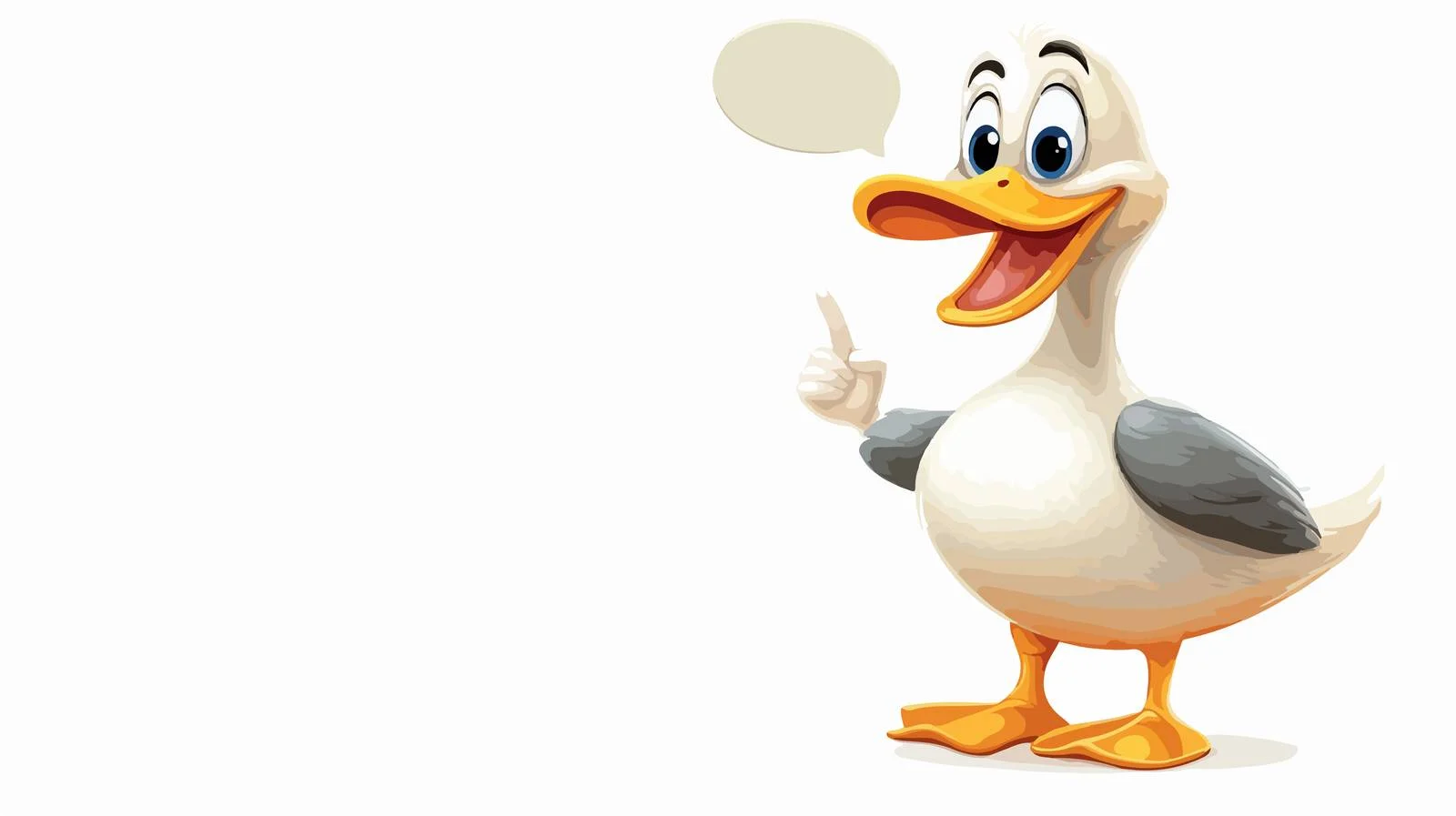 Quirky Duck Speech Bubble Illustration — free download from Dotvec