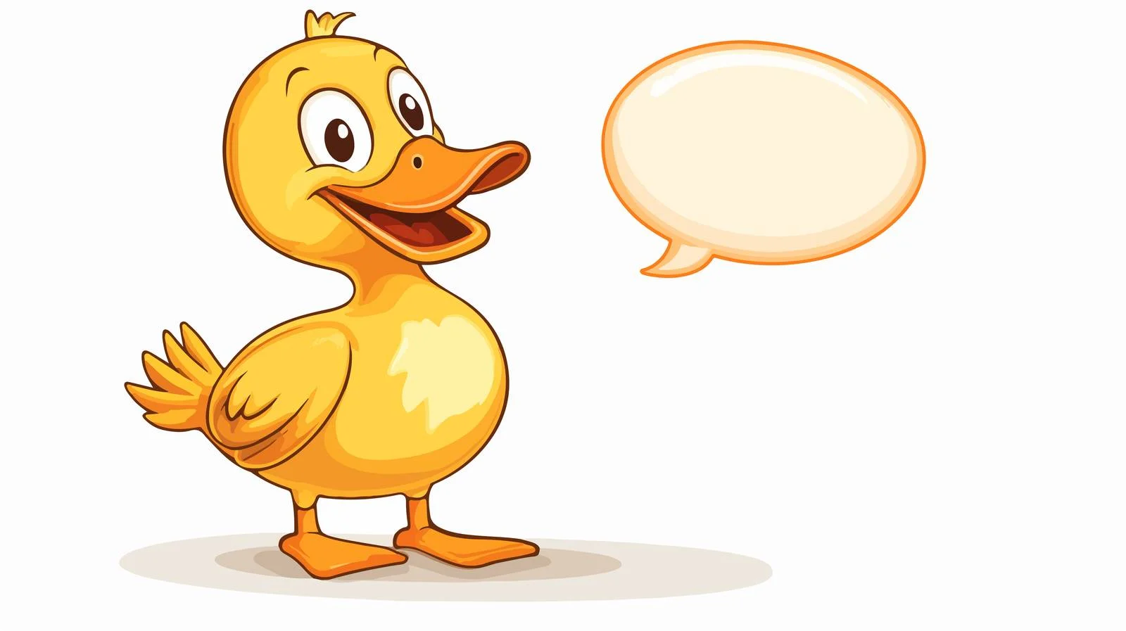 Charming Cartoon Duck Speech Bubble Illustration — free download from Dotvec