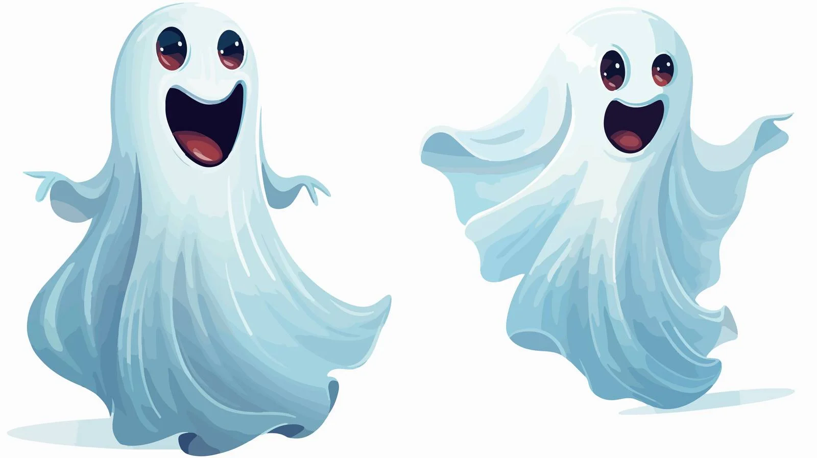 Funny Cartoon Ghost Illustration — free download from Dotvec