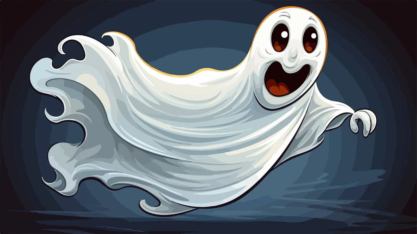 Humorous Cartoon Ghost Illustration — free download from Dotvec
