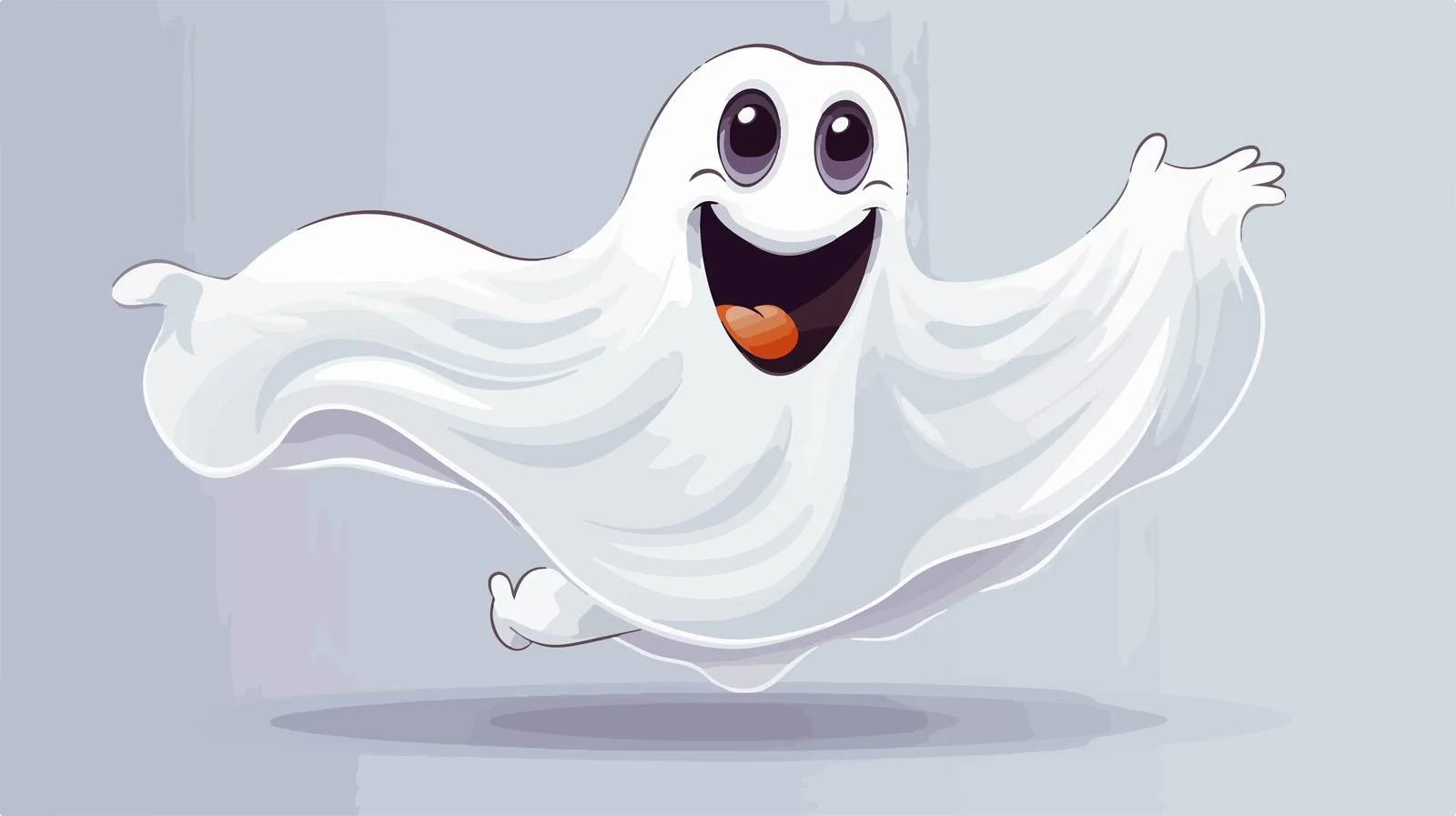 Funny Cartoon Ghost Stock Vector Illustration — free download from Dotvec