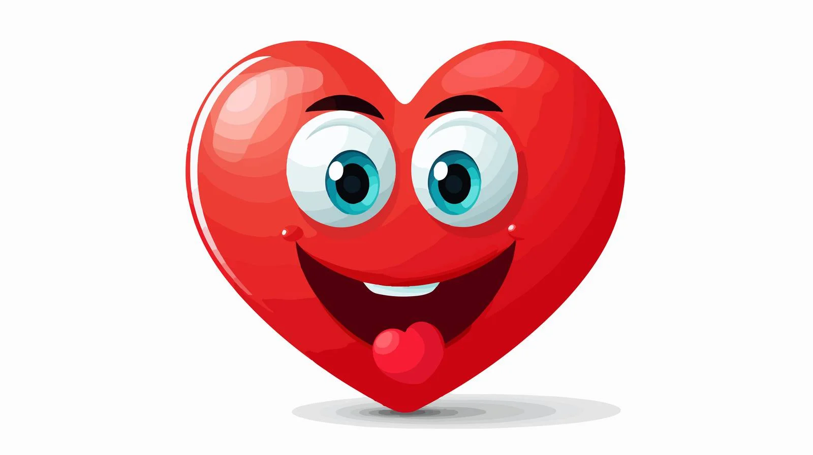 Cheerful Heart Cartoon Vector Illustration — free download from Dotvec