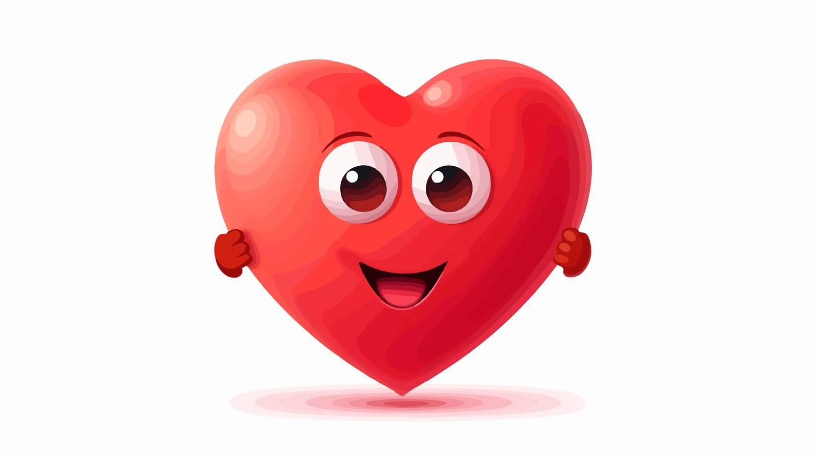 Funny Cartoon Love Heart Vector Illustration — free download from Dotvec
