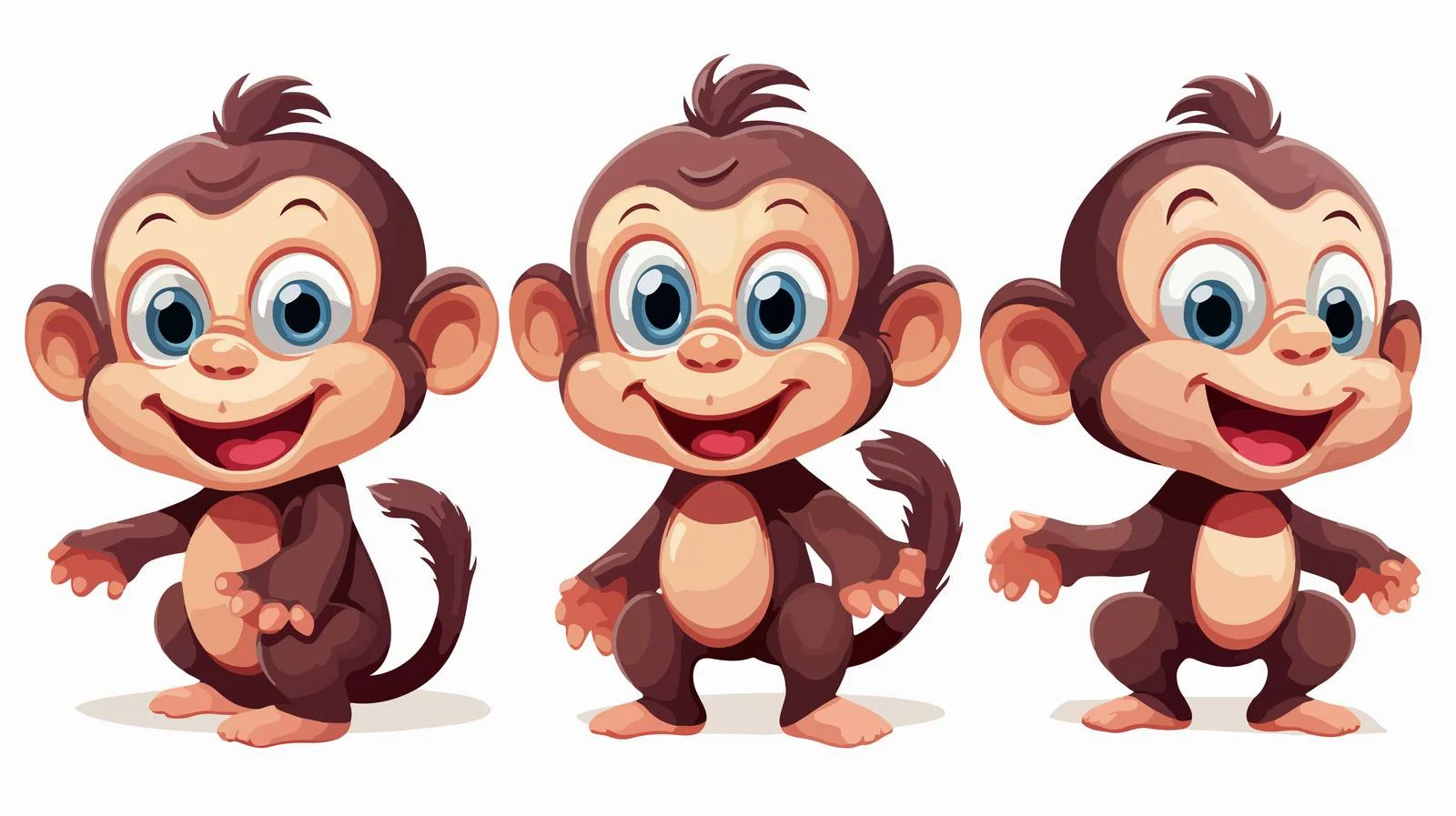Funny Cartoon Monkey Stock Vector Illustration — free download from Dotvec