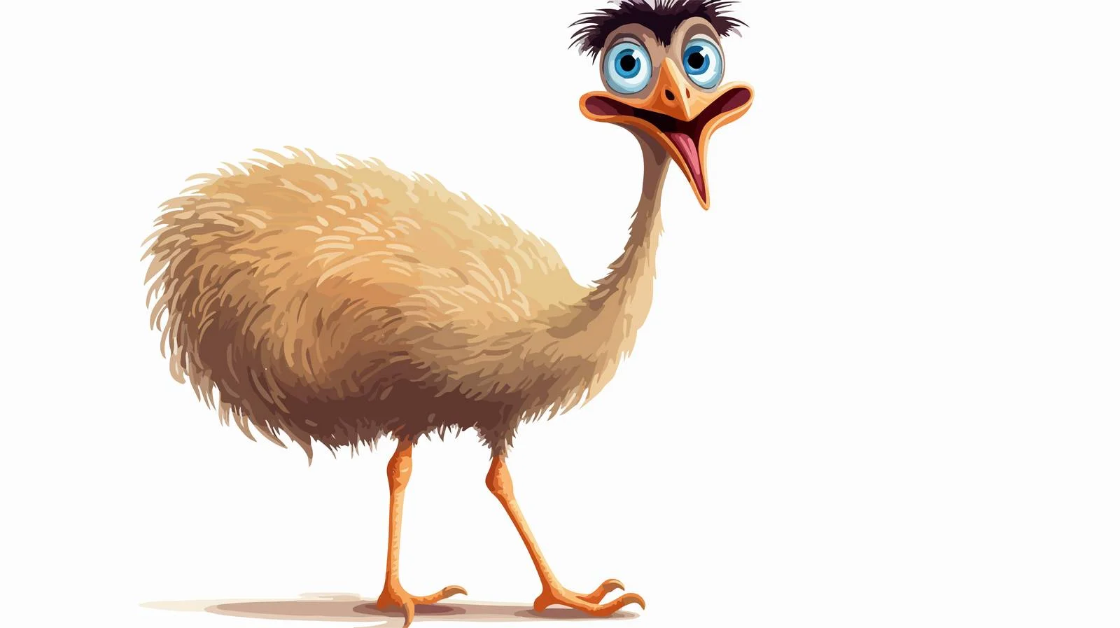 Whimsical Ostrich Stock Illustration — free download from Dotvec