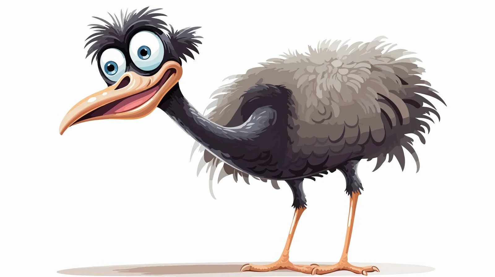 Whimsical Ostrich Cartoon Illustration — free download from Dotvec