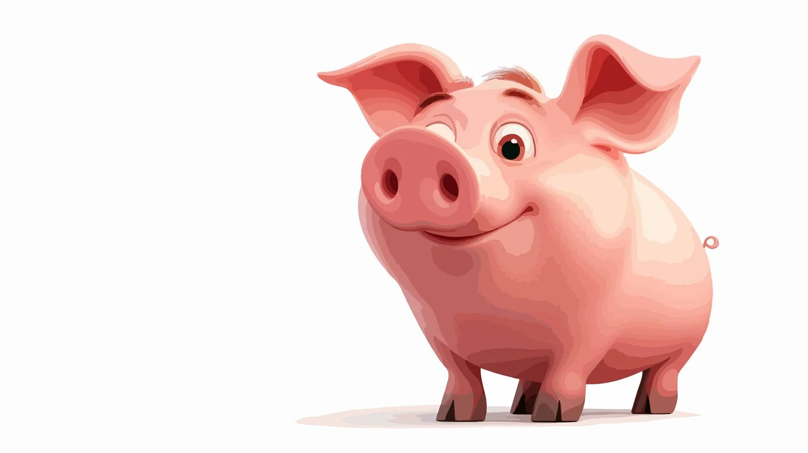 Funny Cartoon Pig Vector Illustration — free download from Dotvec