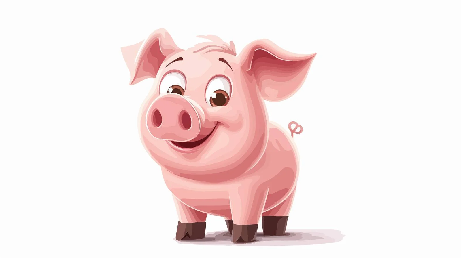 Playful Cartoon Pig Vector Illustration — free download from Dotvec