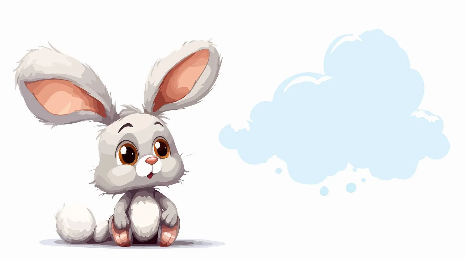 Humorous Rabbit with Thought Bubble Illustration — free download from Dotvec