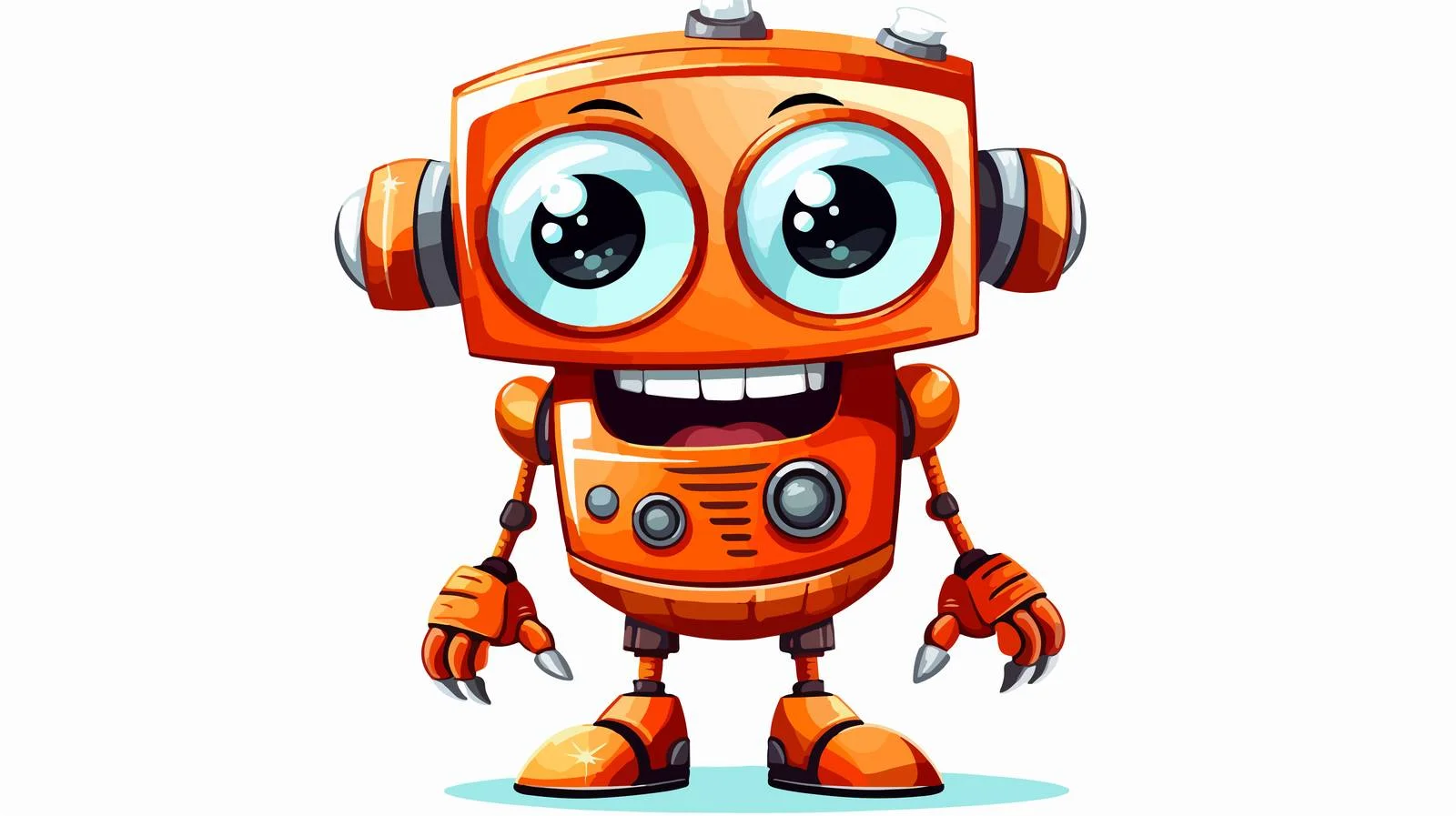 Playful Robot Stock Illustration — free download from Dotvec