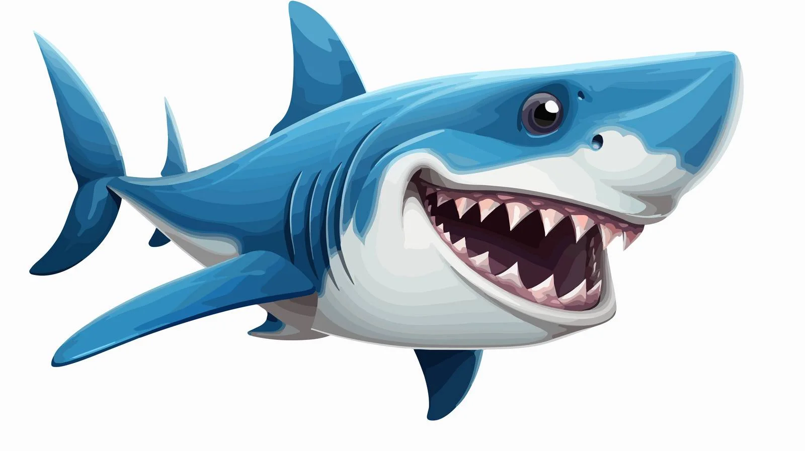 Playful Cartoon Shark Vector Illustration — free download from Dotvec
