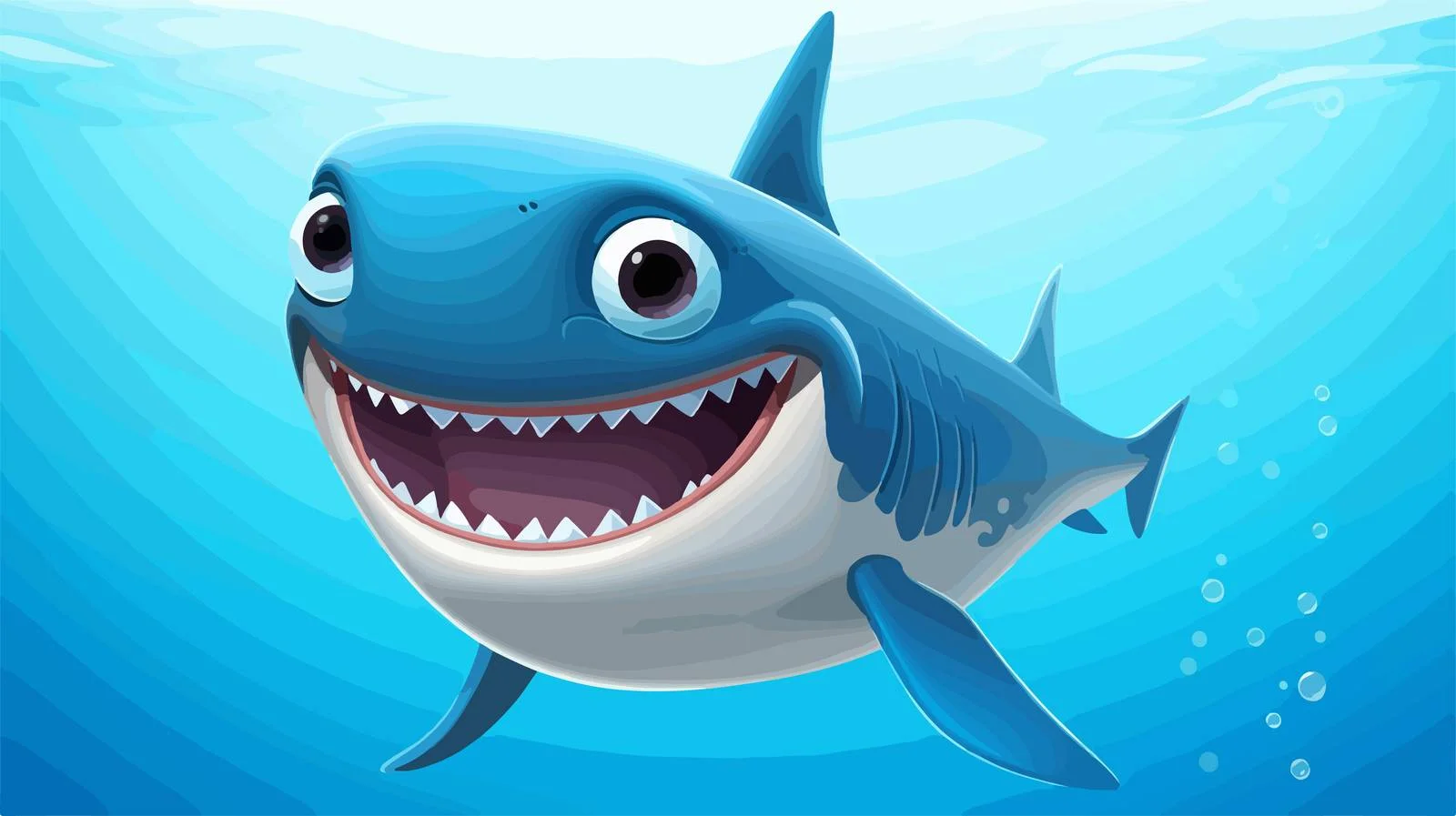 Playful Cartoon Shark Vector Illustration — free download from Dotvec