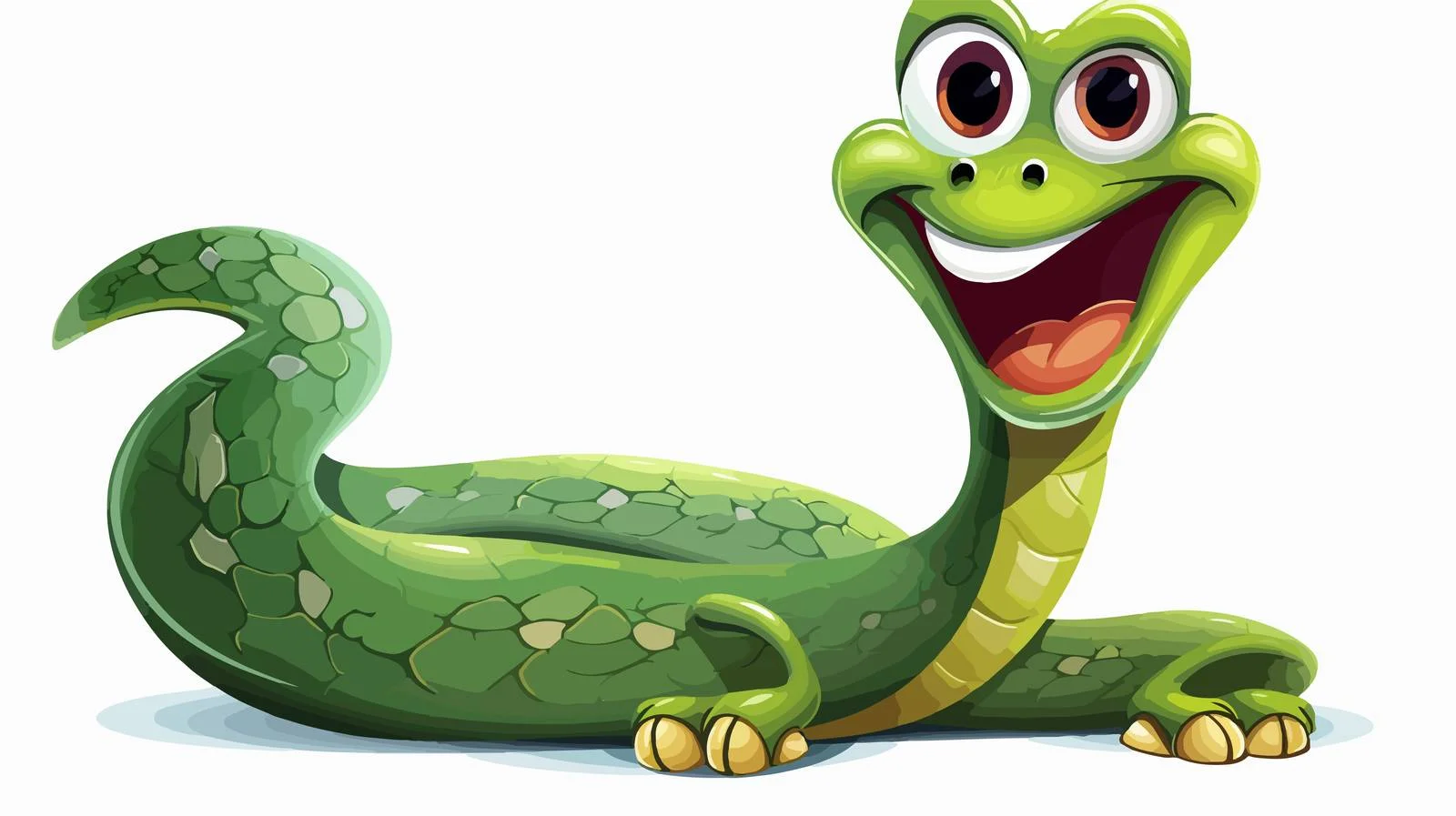 Funny Cartoon Snake Illustration — free download from Dotvec