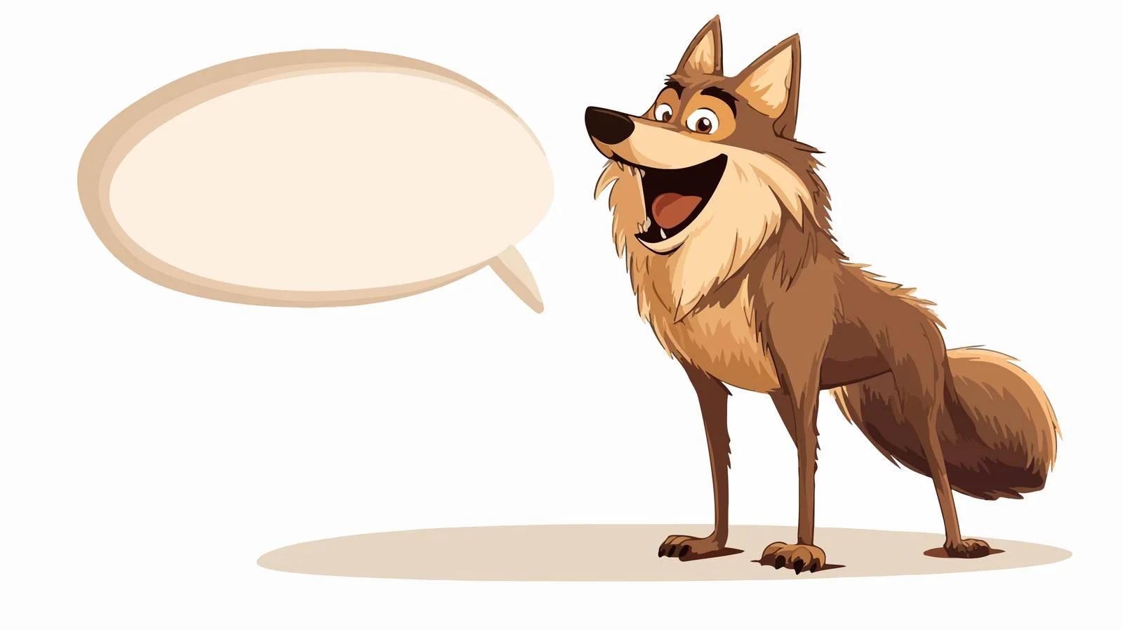 Clever Wolf Dialogue Illustration — free download from Dotvec