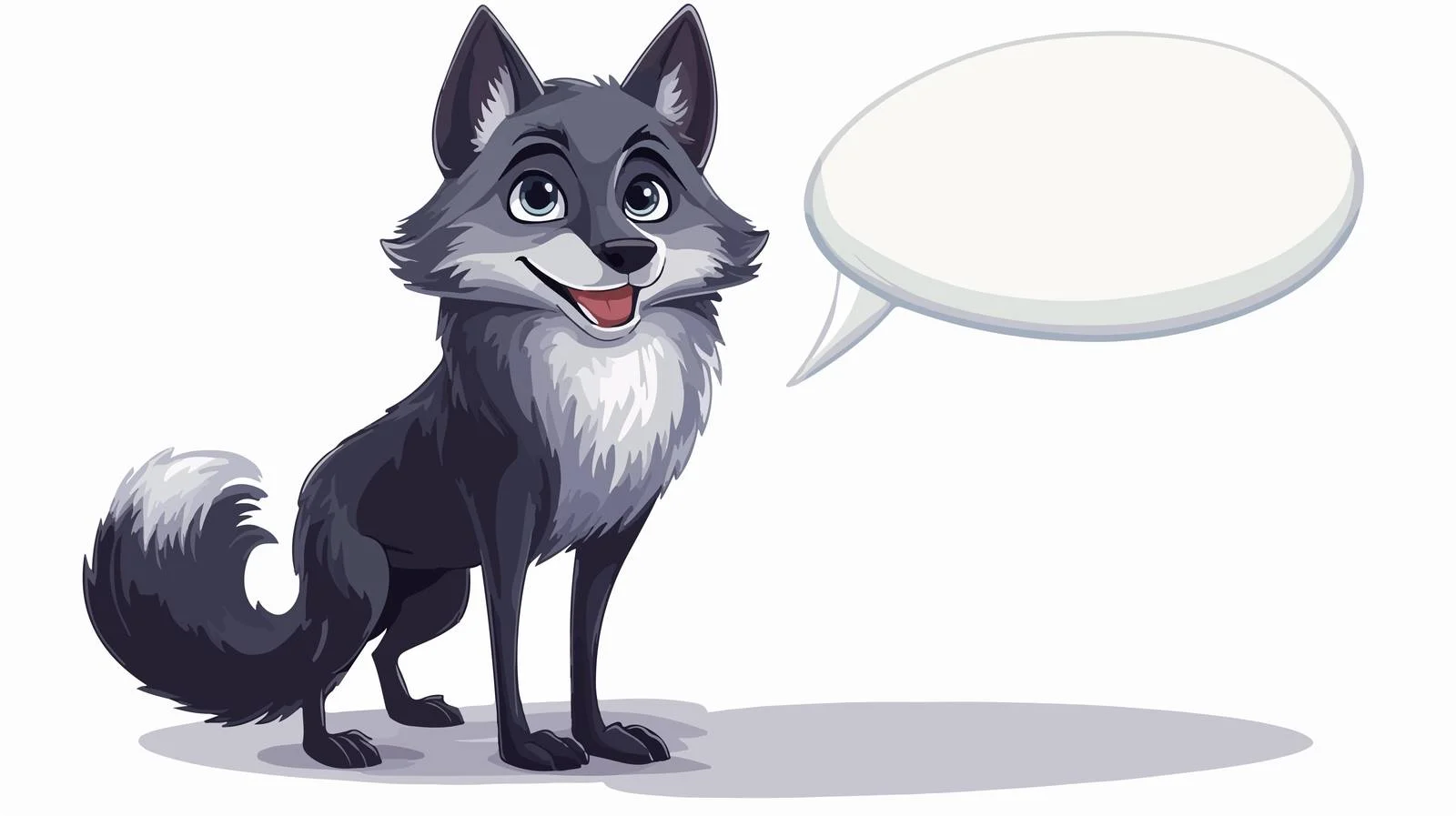 Humorous Wolf Speech Bubble Vector Illustration — free download from Dotvec