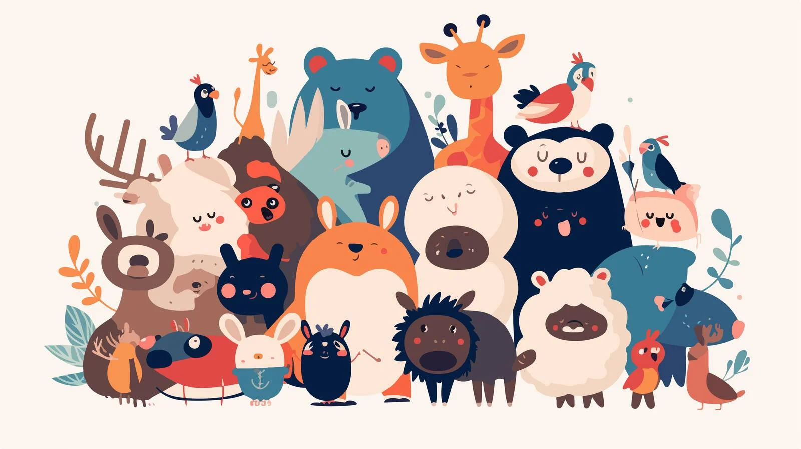 Whimsical Scandinavian Zoo Animals Portrayed — free download from Dotvec