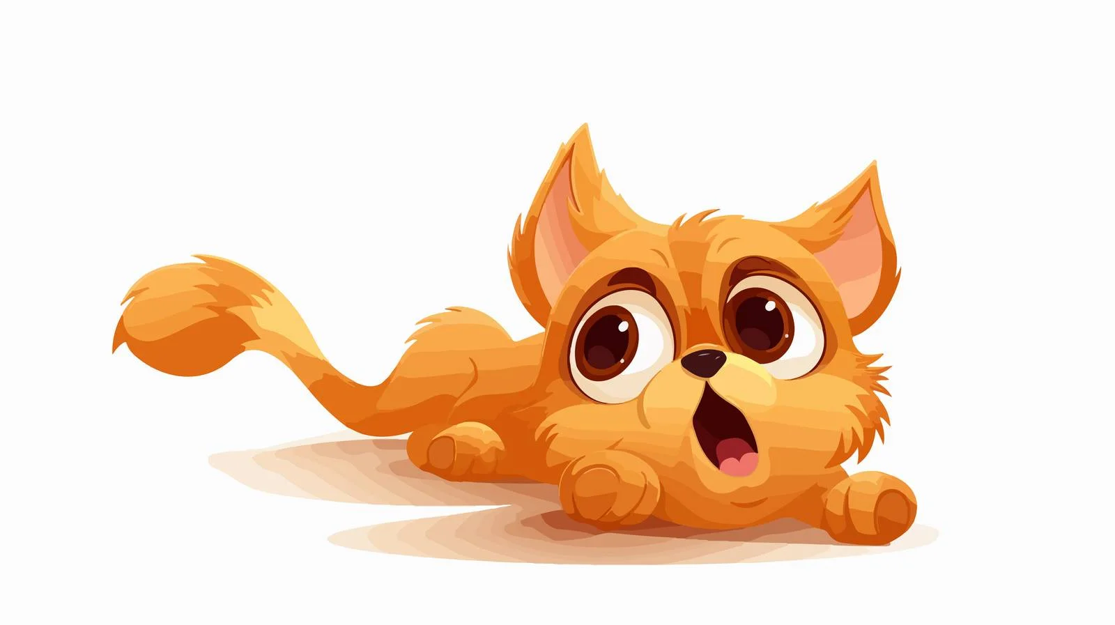 Amusing Cat Cartoon Illustration — free download from Dotvec