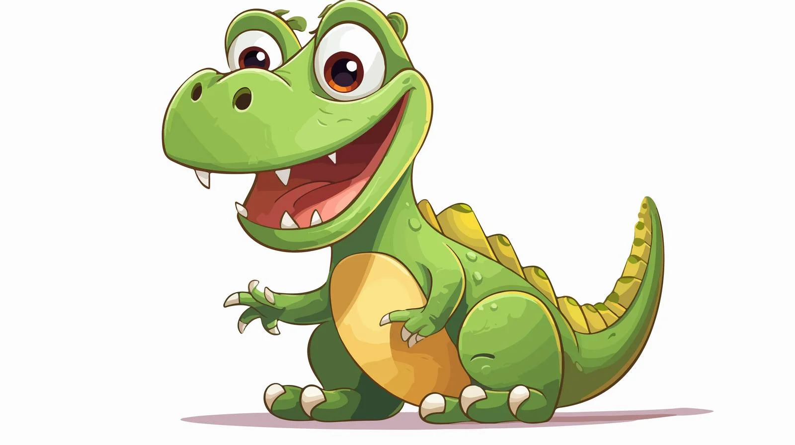 Playful Retro Cartoon Dinosaur Illustration — free download from Dotvec