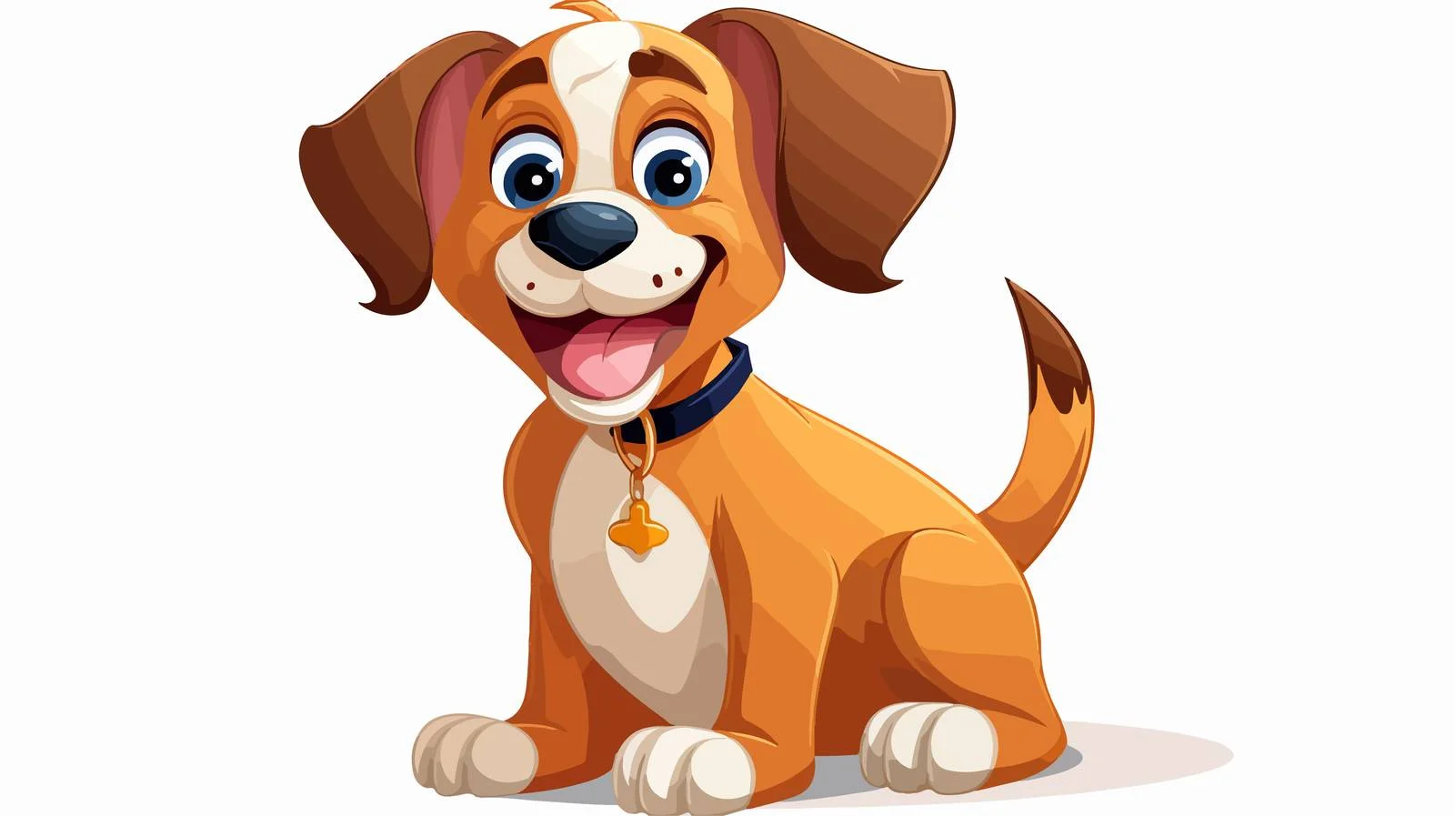 Funny Retro Cartoon Dog Illustration — free download from Dotvec