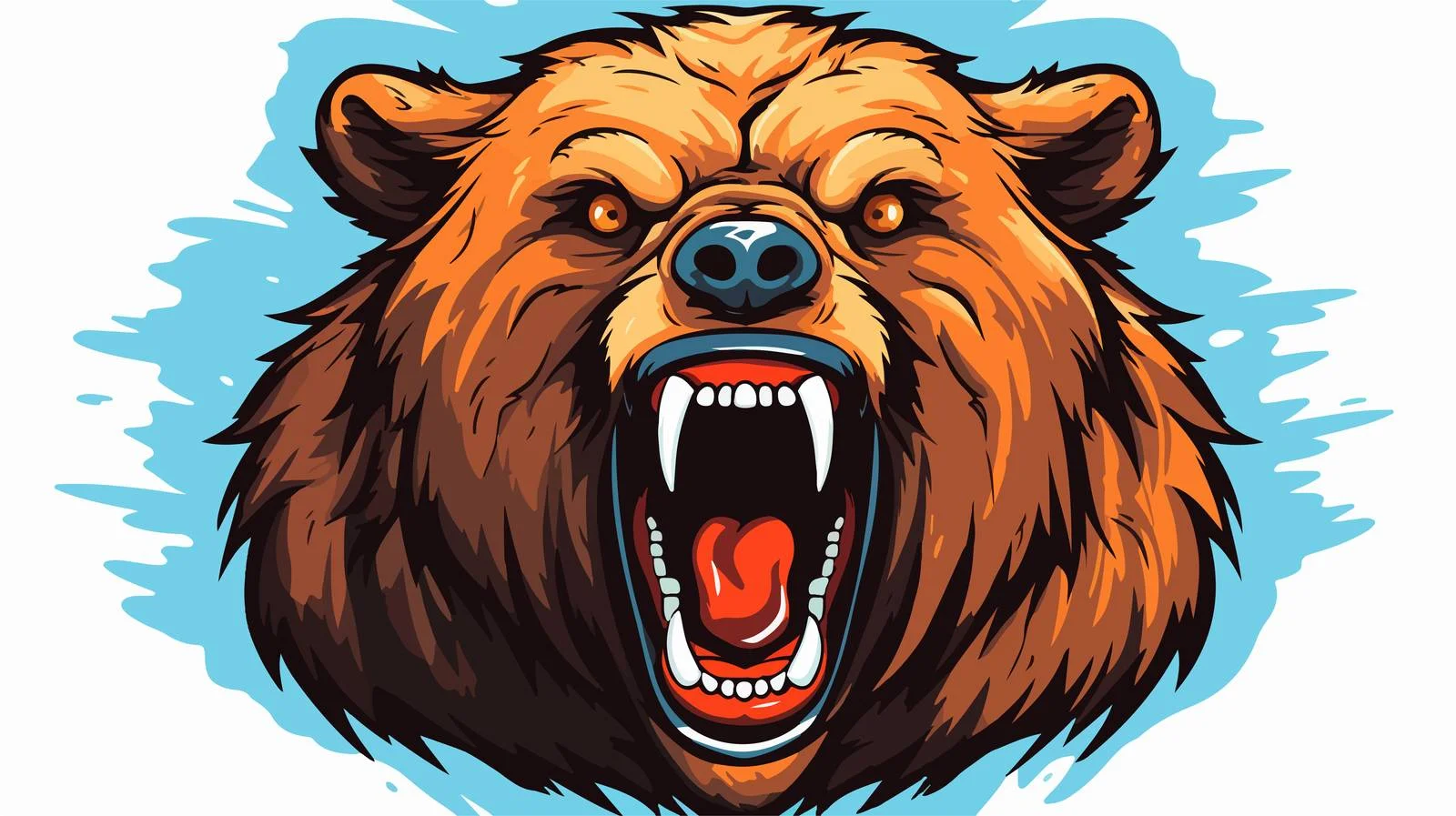Retro Comic Cartoon Bear Illustration — free download from Dotvec