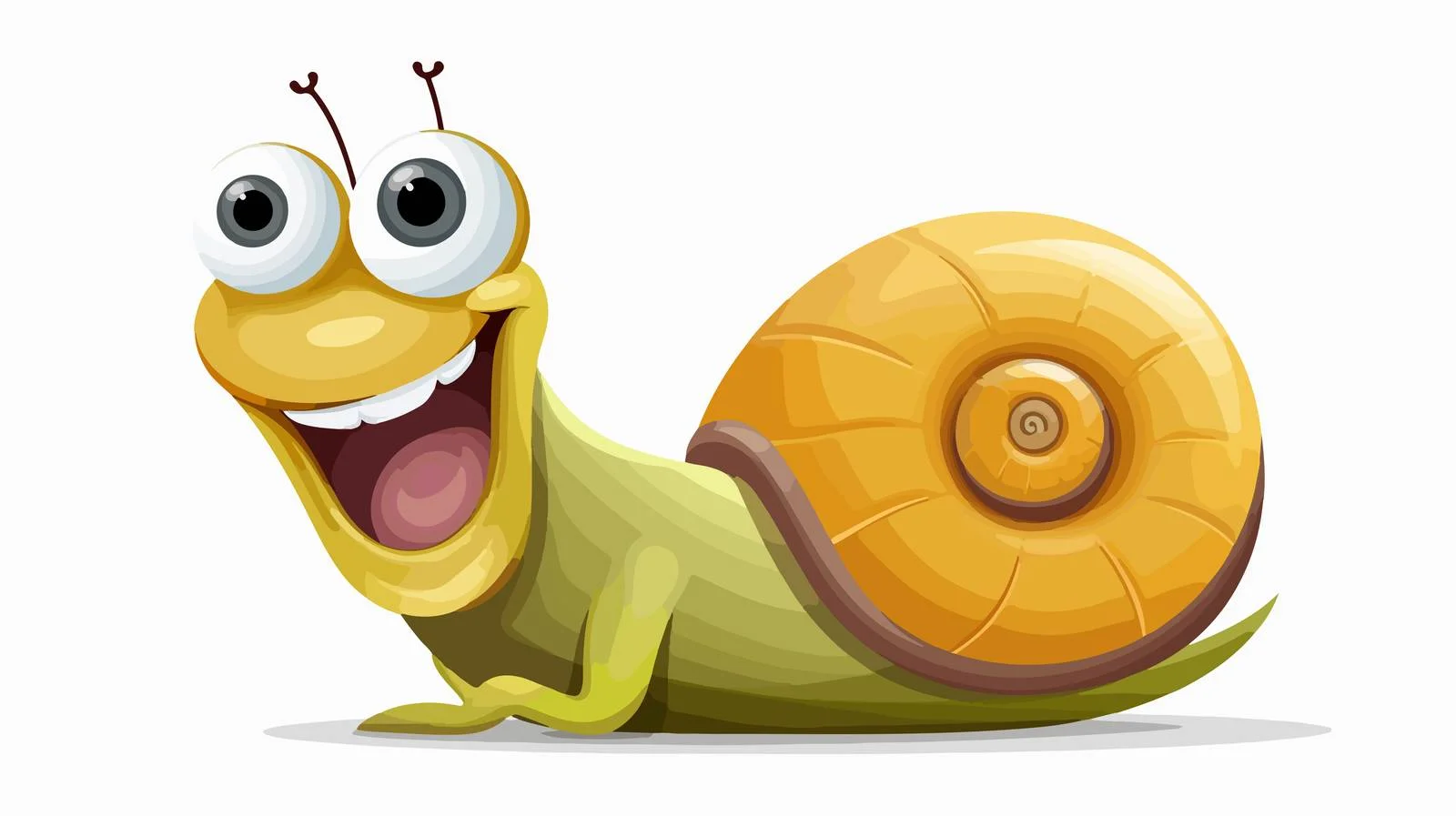 Humorous Cartoon Snail Illustration — free download from Dotvec