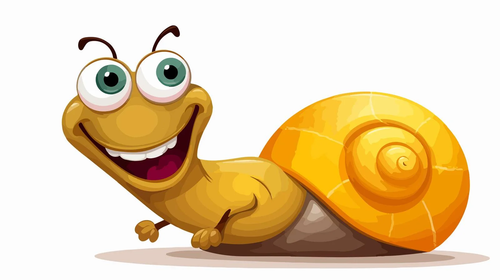 Whimsical Snail Cartoon Illustration — free download from Dotvec