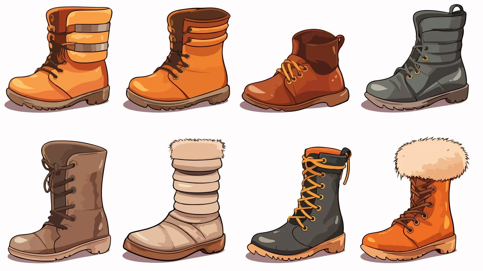 Cozy Fur-Lined Cartoon Shoe Illustration — free download from Dotvec