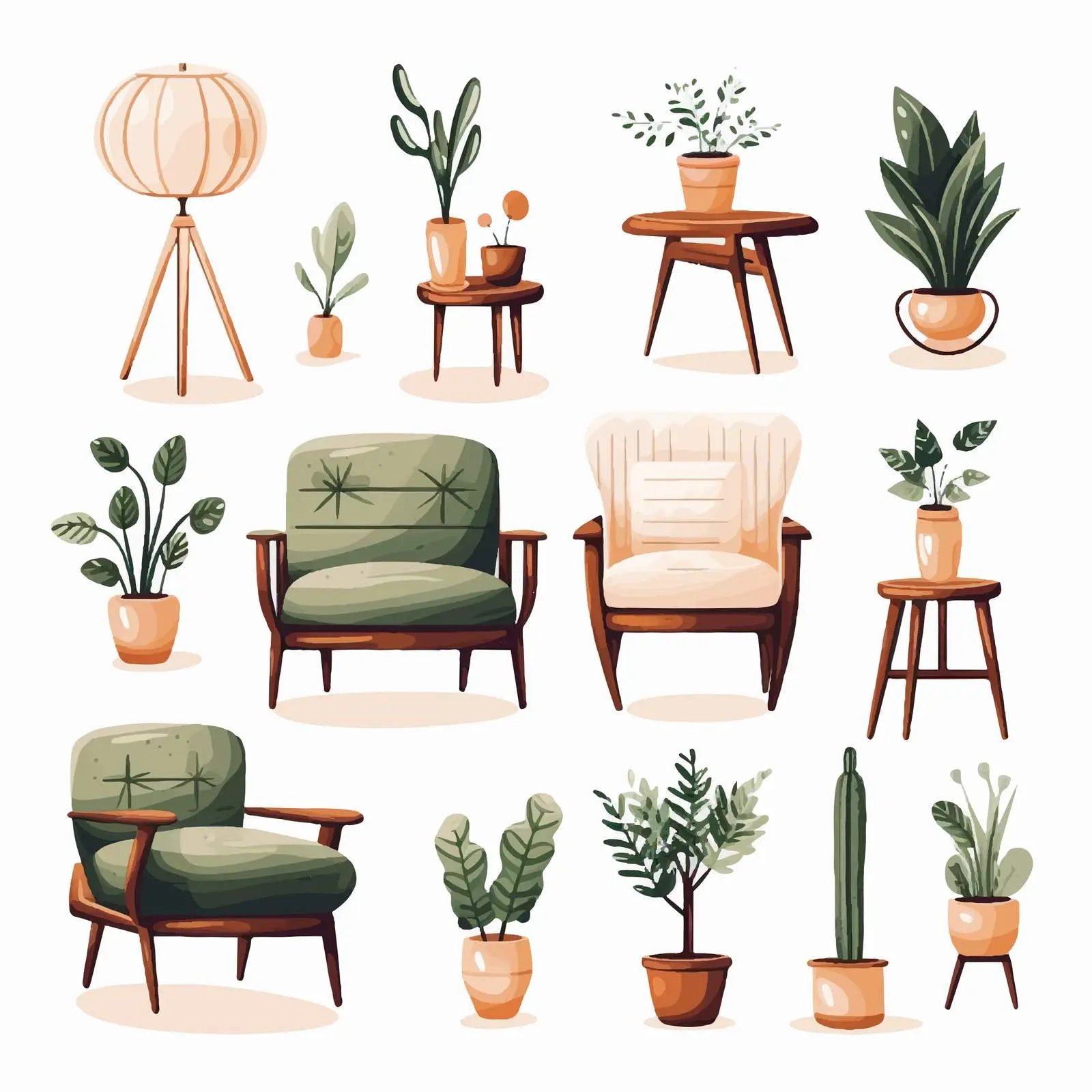 Hand-Drawn Furniture Vector Illustrations Set — free download from Dotvec
