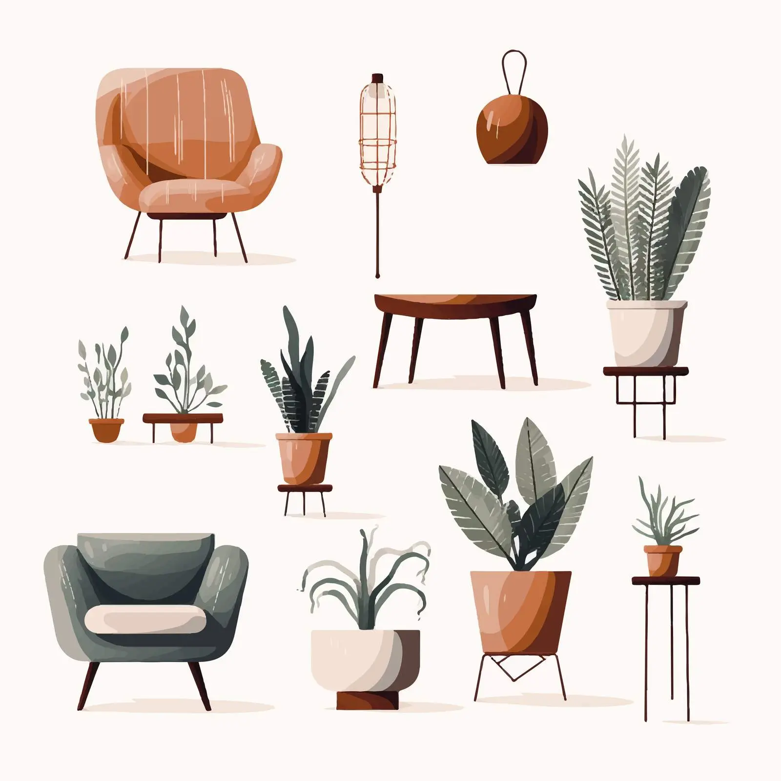 Hand-Drawn Vector Furniture Illustrations Set — free download from Dotvec