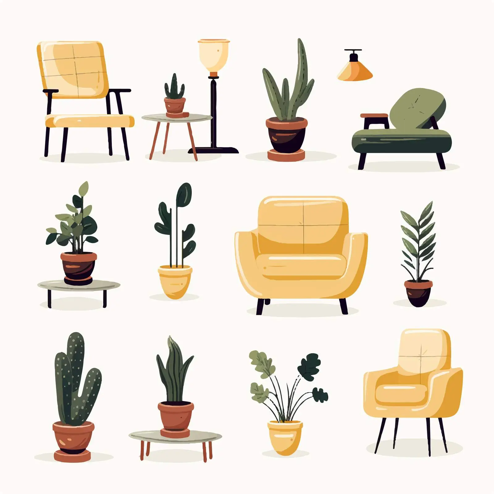 Hand-Drawn Furniture Vector Illustrations Set — free download from Dotvec