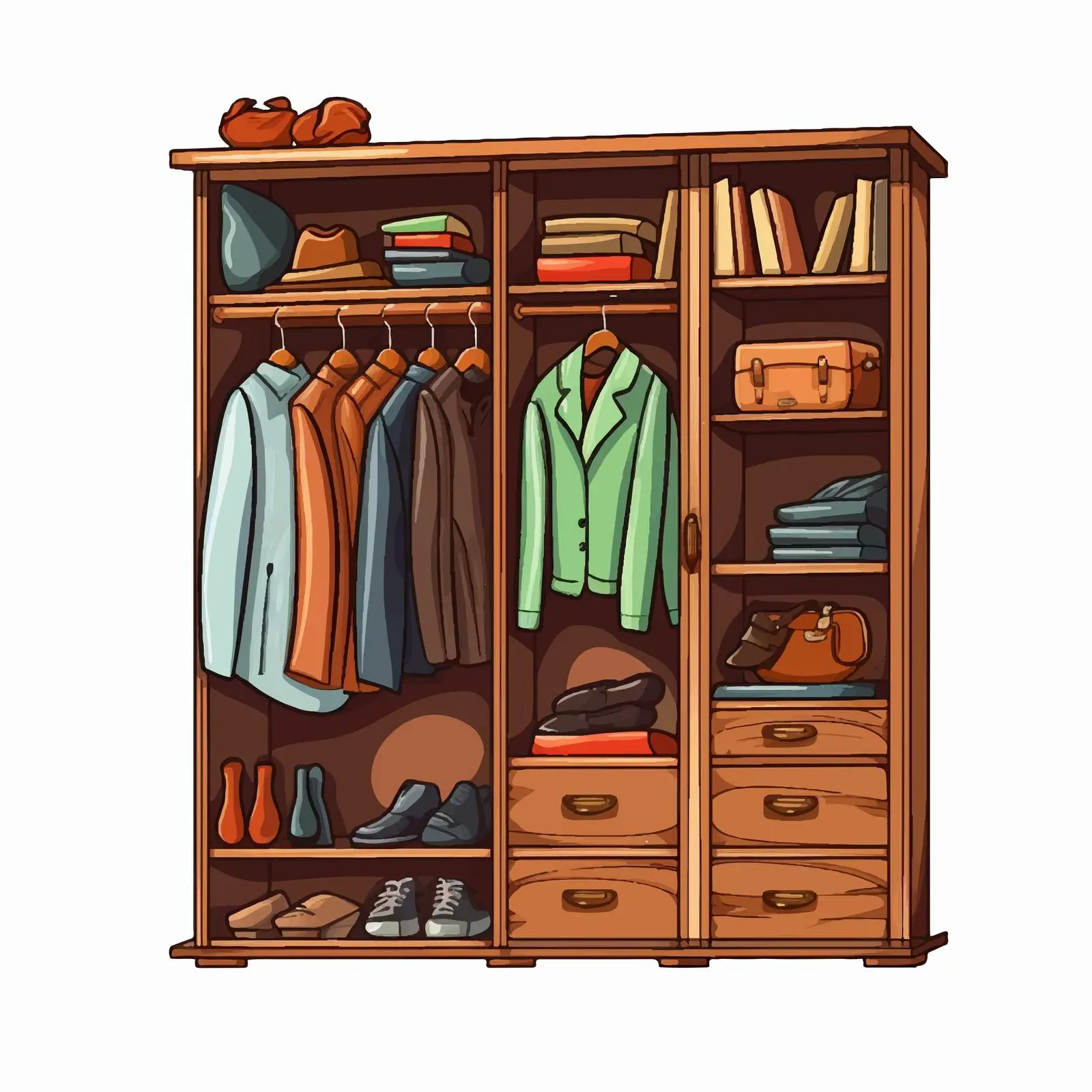 Elegant Walk-In Closet Furniture Set Design — free download from Dotvec