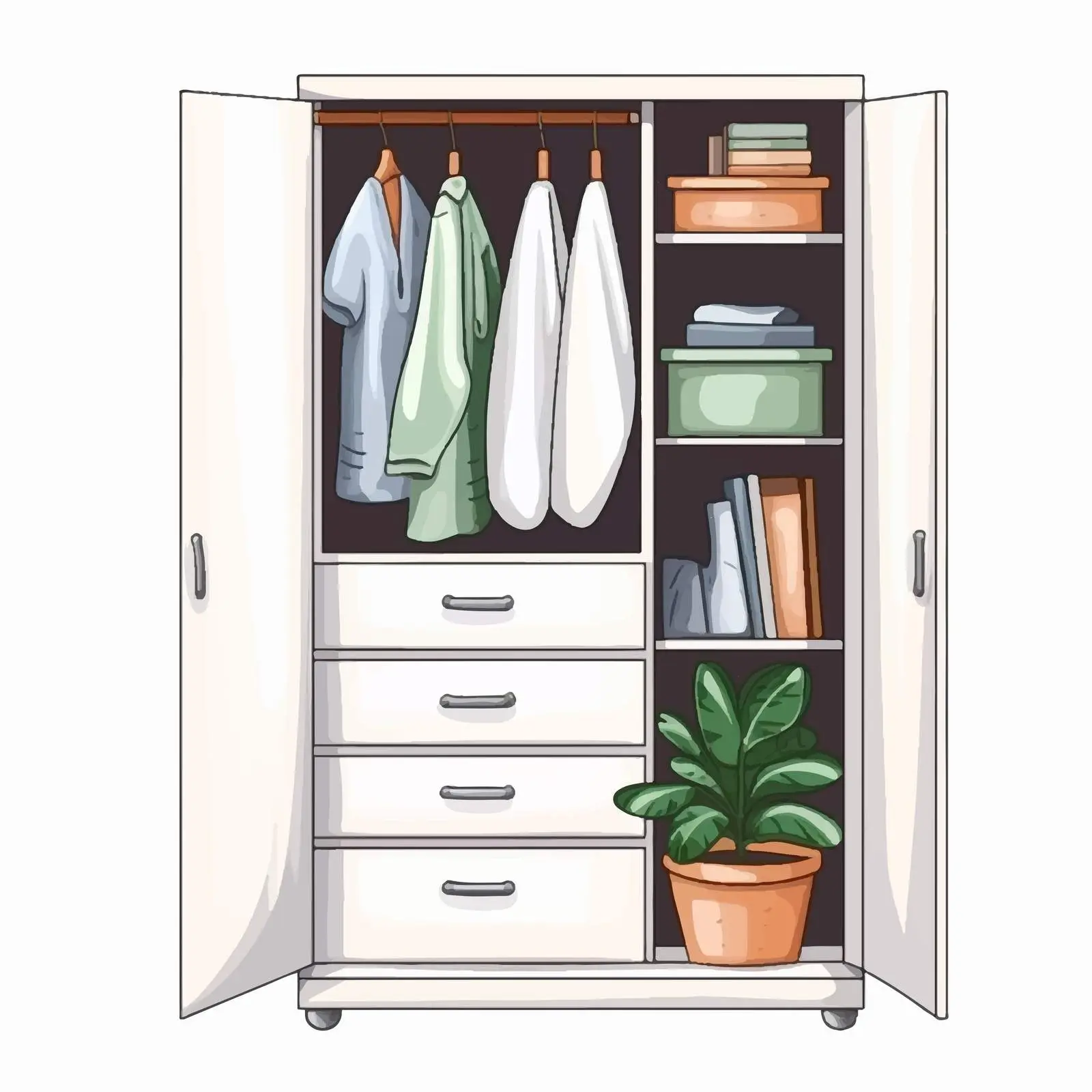 Stylish Walk-In Closet Furniture Set Design — free download from Dotvec