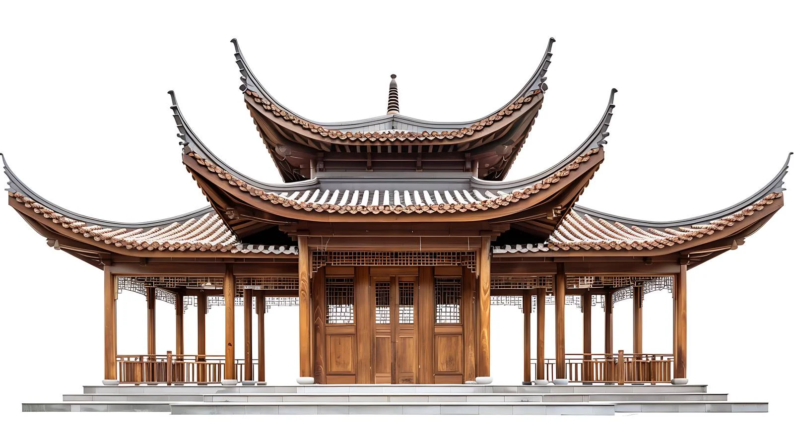 Fuyuan Dongji Pavilion White Background — free download from Dotvec
