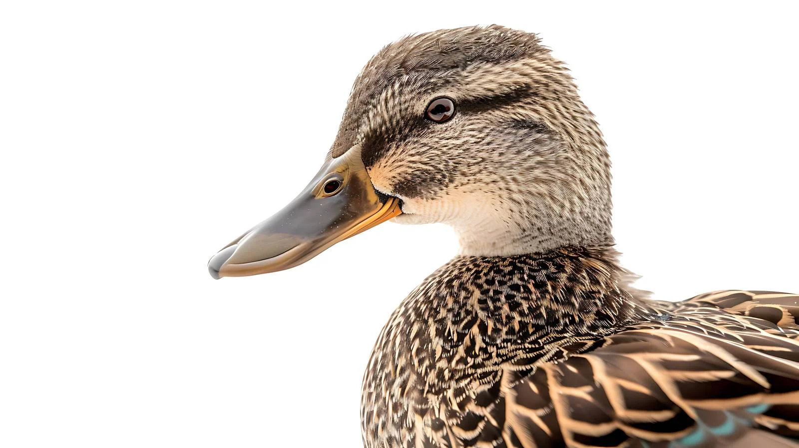 Elegant Gadwall Bird Close-Up Portrait — free download from Dotvec