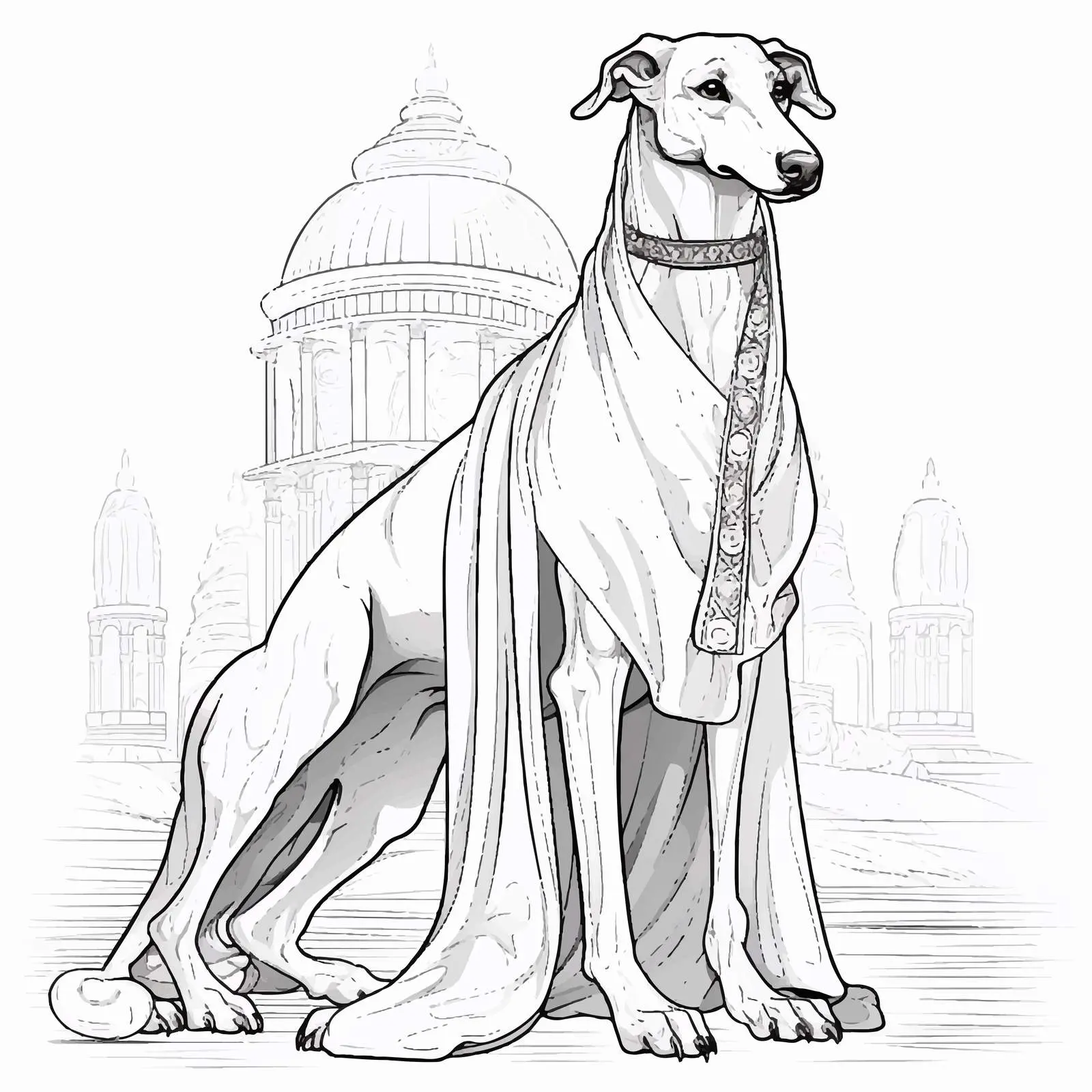 Byzantine Style Galgofa Coloring Page Illustration – free artistic interpretation image from Dotvec