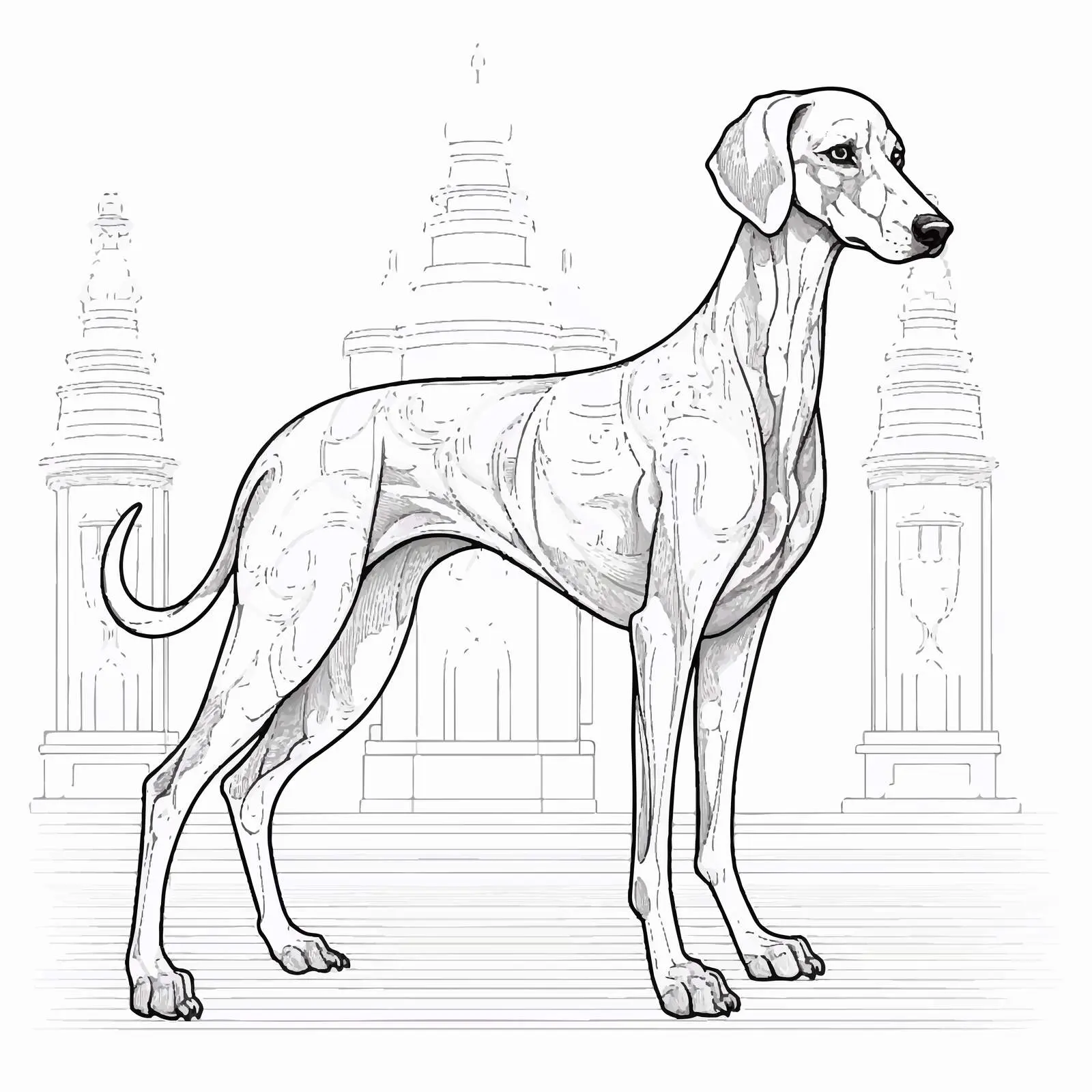 Byzantine Style Galgofa Illustration Coloring Page – free illustration design image from Dotvec