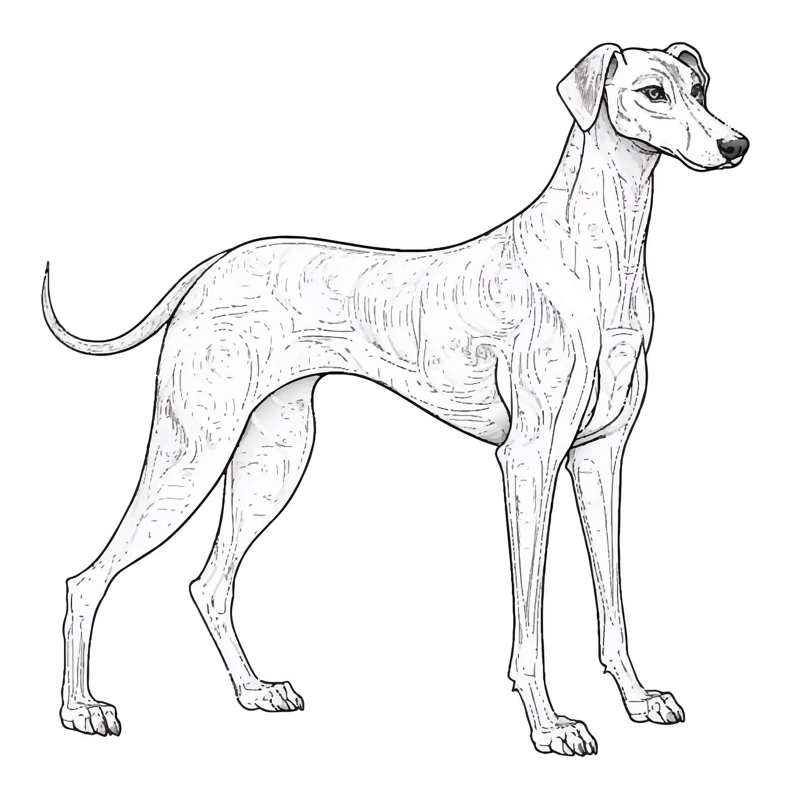 Byzantine Style Galgofa Illustration Coloring Page – free design vector image from Dotvec