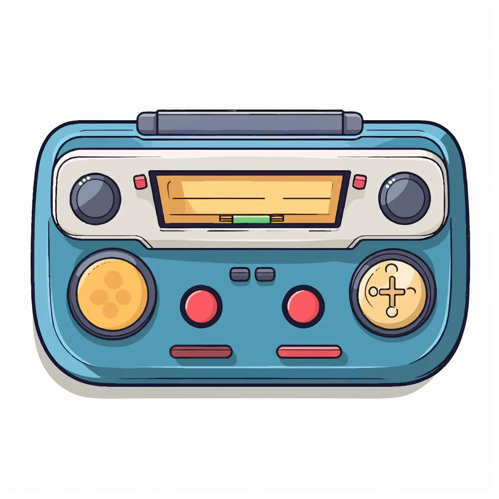 Cartoon Game Console Vector Icon Illustration – free video image from Dotvec