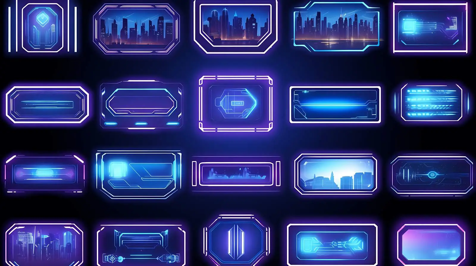 Glowing Game Stream Frames for Conference — free download from Dotvec