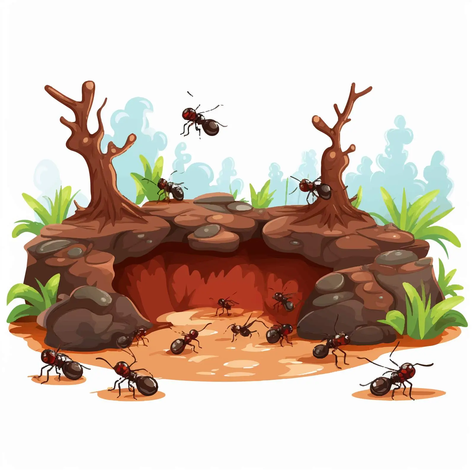 Ant Colony Background Game Template Illustration — free download from Dotvec