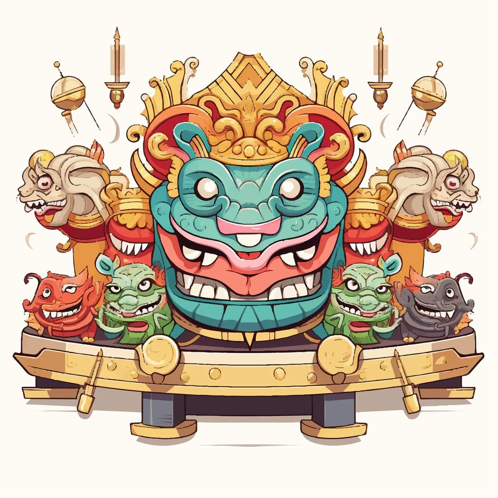 Gamelan Music Instruments Vector Illustration — free download from Dotvec